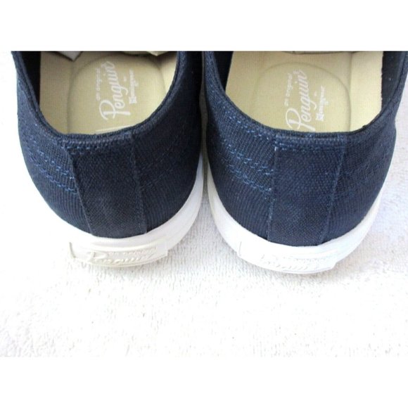 Original Penguin Men's Sam Stripe Classic Lace Up Canvas Dark Blue Shoes NIB - Picture 5 of 6